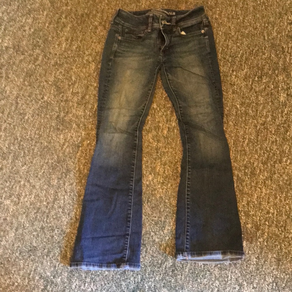 American Eagle bootcut jeans.